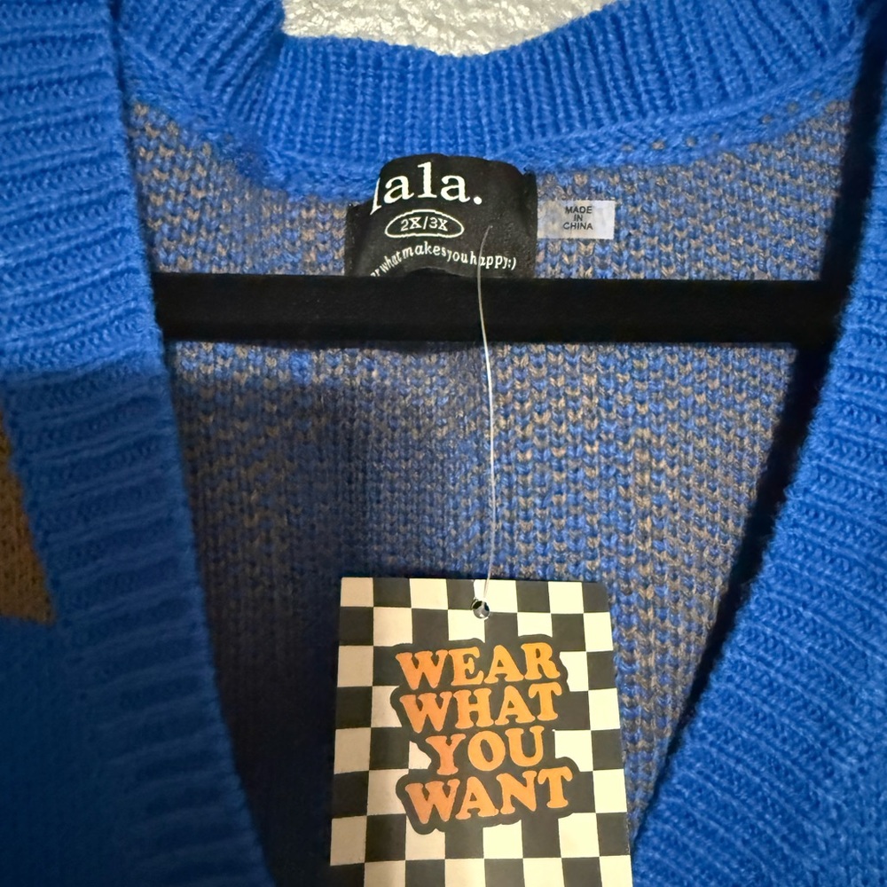 Dressed in LALA Blue V-Neck Top